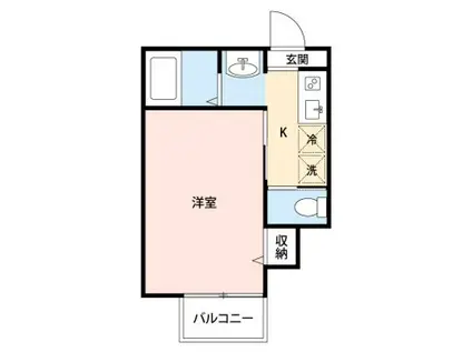 VILLA中国分(1K/2階)の間取り写真