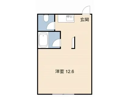 広栄荘7棟(ワンルーム/1階)の間取り写真