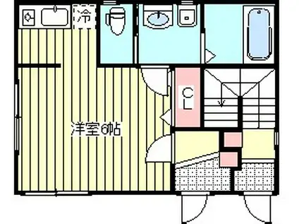 FELIZ里(ワンルーム/1階)の間取り写真