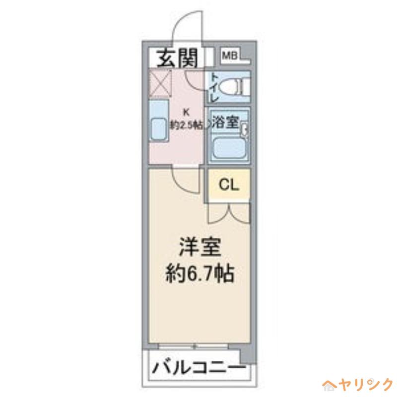 エクセルヒルズ(1K/3階)の間取り写真