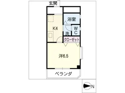 マウンティンサンヨー(1K/3階)の間取り写真