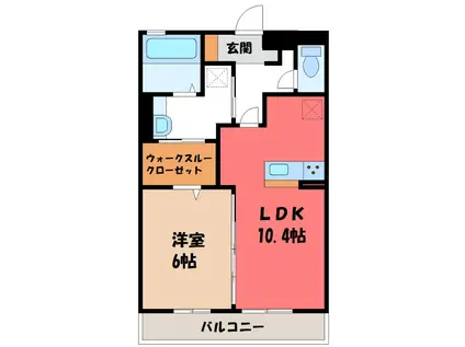 湘南新宿ライン高海 熊谷駅 徒歩25分 3階建 築12年(1LDK/1階)の間取り写真