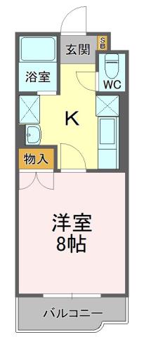 パラッティオ・H(1K/3階)の間取り写真
