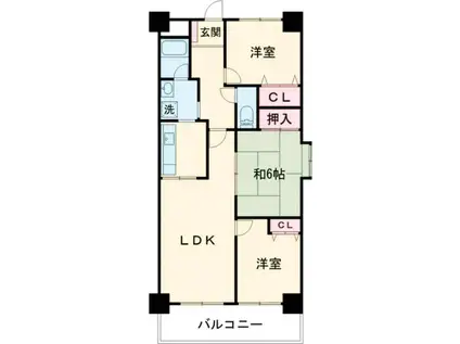 ジョリヴィ東海801(3LDK/8階)の間取り写真