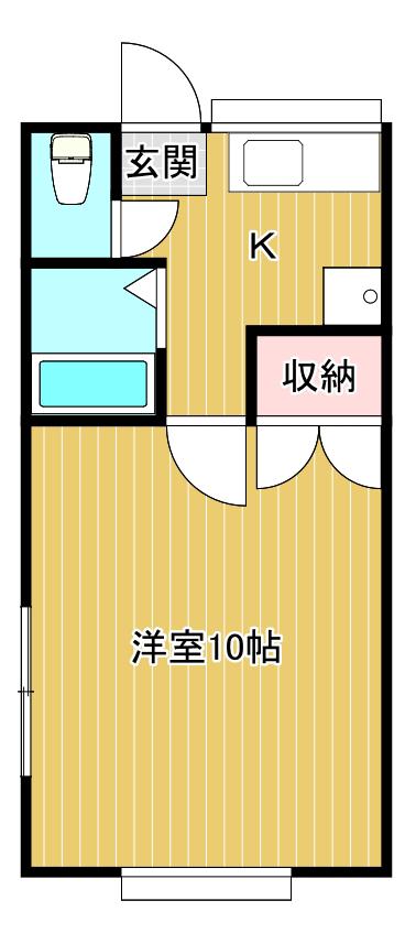 アージュ(1K/2階)の間取り写真
