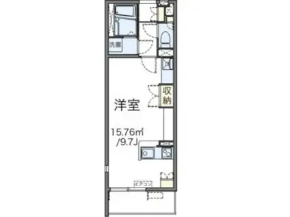 レオネクストフィオーレ(ワンルーム/2階)の間取り写真