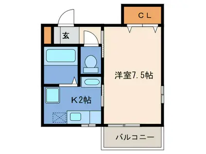 グランソラージュ(1K/2階)の間取り写真