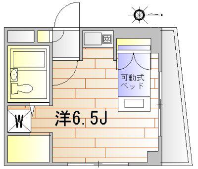 第3丸仙ハイツ(ワンルーム/3階)の間取り写真