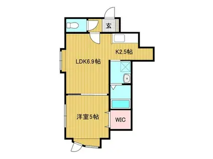 シューストリングス(1LDK/2階)の間取り写真