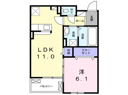 フレンズ6(1LDK/2階)の間取り写真