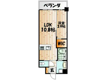 グランジャー小倉(1LDK/5階)の間取り写真