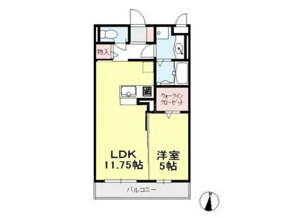 ベルウッド(1LDK/2階)の間取り写真