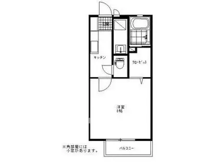 パナ・プロヴァンスT II A棟(1K/2階)の間取り写真