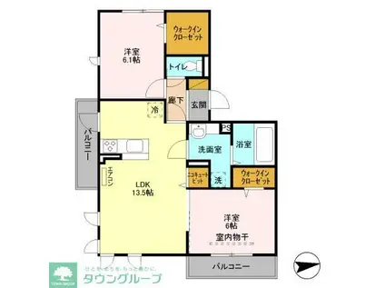 アネシス(2LDK/2階)の間取り写真