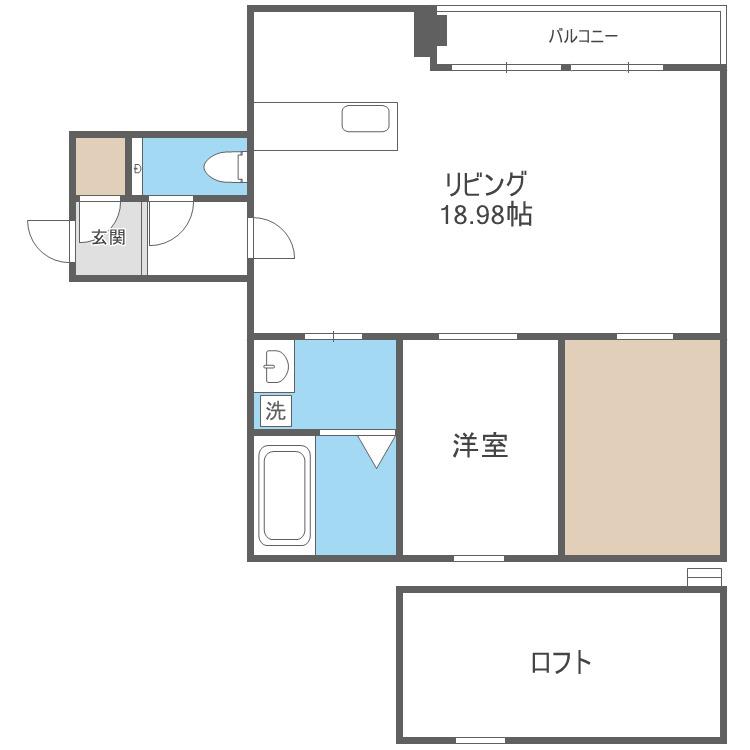 ピオネロ148(1SLDK/2階)の間取り写真