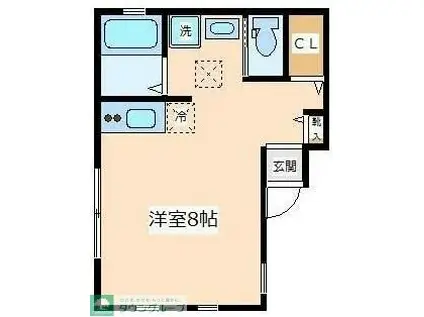 SOUVENIR(ワンルーム/1階)の間取り写真