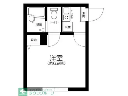 レジデンス江北(1K/1階)の間取り写真