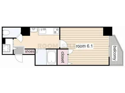 プレサンス鶴舞グリーンパーク(1K/7階)の間取り写真