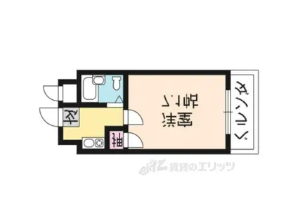 シャレー西京極(1K/3階)の間取り写真