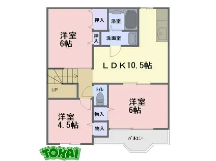 ローレンセ A棟(3LDK/2階)の間取り写真