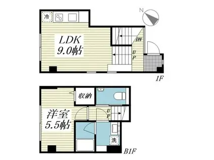 サリースマイル参番館(1LDK/1階)の間取り写真