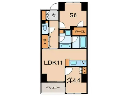 プラーティノ南大井(1SLDK/3階)の間取り写真