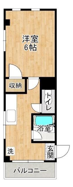 PLAZA・M・V(1K/2階)の間取り写真