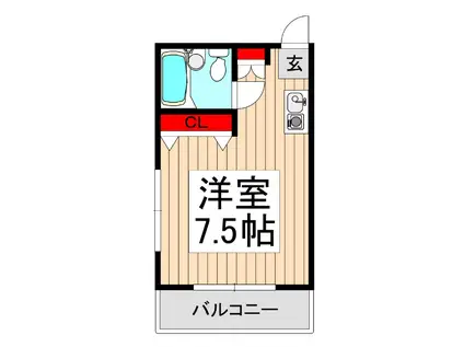 ファイン・ビレッジ(ワンルーム/4階)の間取り写真