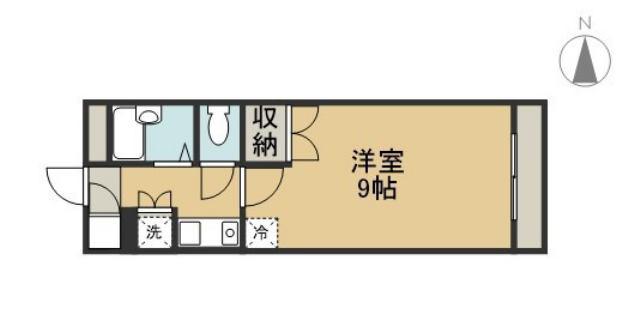 ウェルステージ木町通(1K/6階)の間取り写真