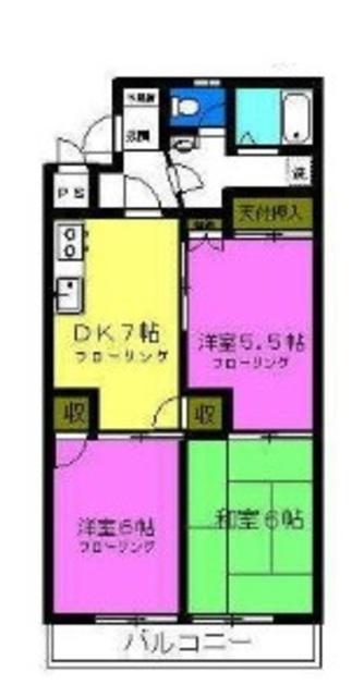 第8池田マンション(3DK/3階)の間取り写真