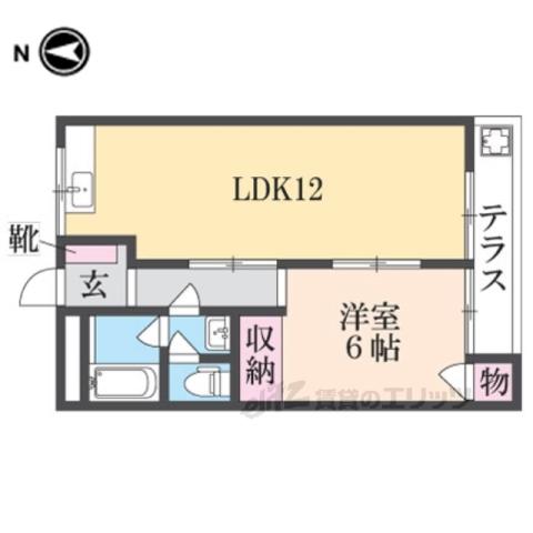 クラウンコート(1LDK/1階)の間取り写真