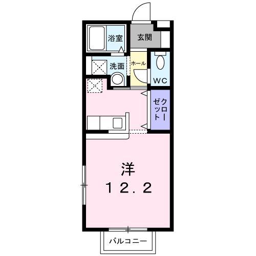 BREEZY HILL(ワンルーム/2階)の間取り写真