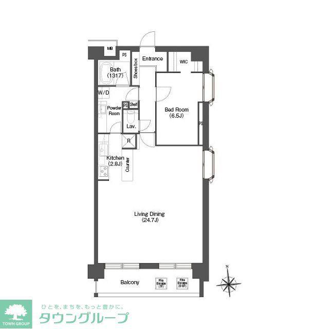 コンフォリア高島平(1LDK/8階)の間取り写真