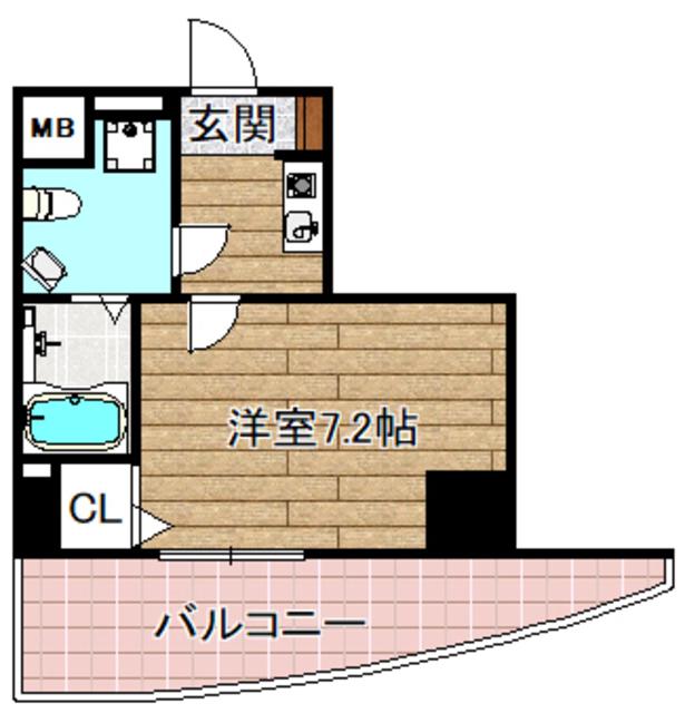 セレニテ高槻(1K/3階)の間取り写真
