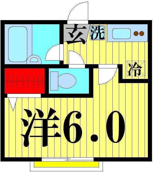 メイチピア(1K/2階)の間取り写真