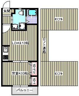LSFプラザ西新駅前(1LDK/1階)の間取り写真