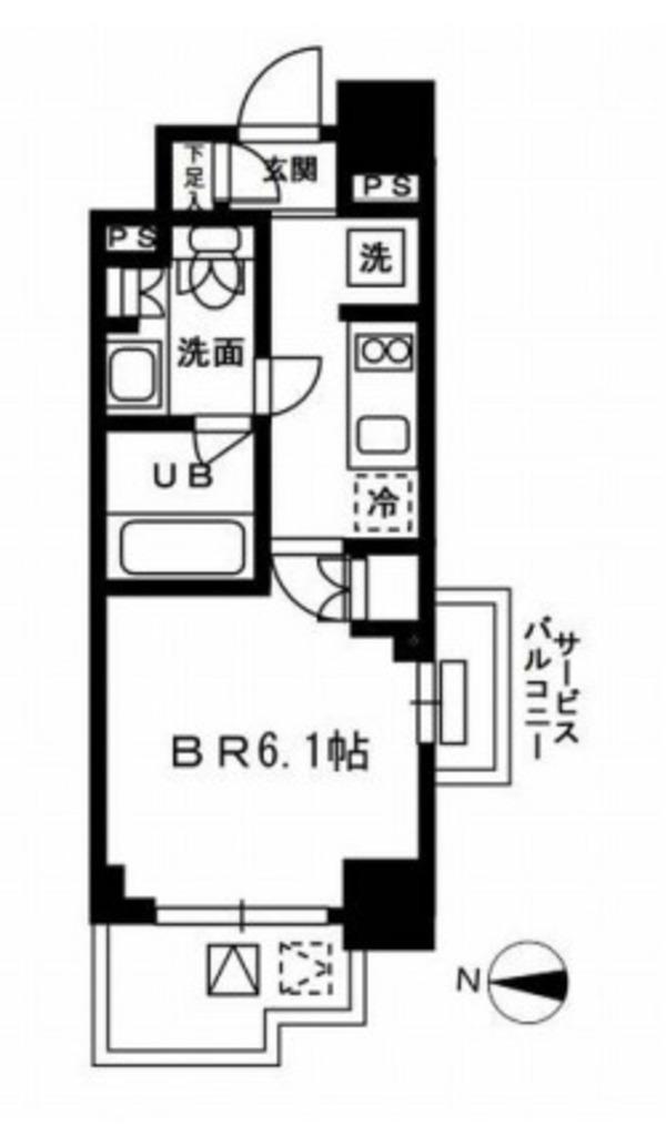 レジディア新宿イーストIII(1K/9階)の間取り写真