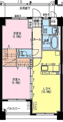 ヴェルディ(2LDK/3階)の間取り写真