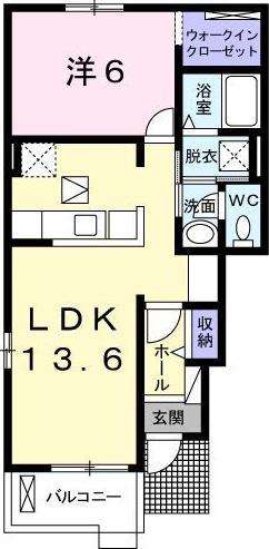クレセントヴィラ(1LDK/1階)の間取り写真