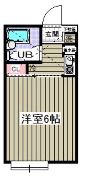 ハイツこだいら(ワンルーム/1階)の間取り写真