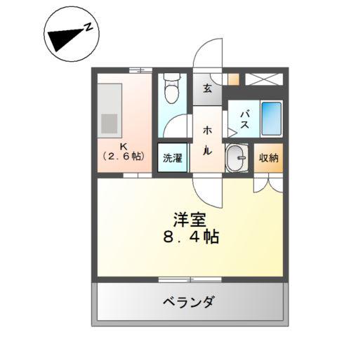 プリメール老松(1K/1階)の間取り写真