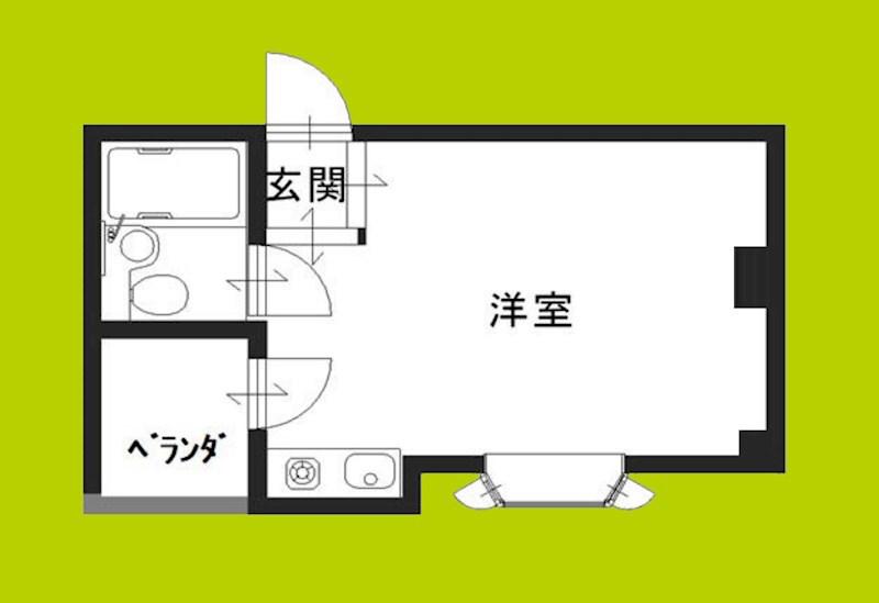 グレイス野里(1K/2階)の間取り写真