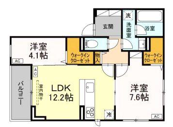 CASA DE MANA 吉祥寺 1(2LDK/2階)の間取り写真