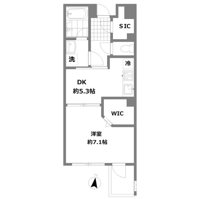 グローベル東高円寺レスティアーナ(1DK/2階)の間取り写真