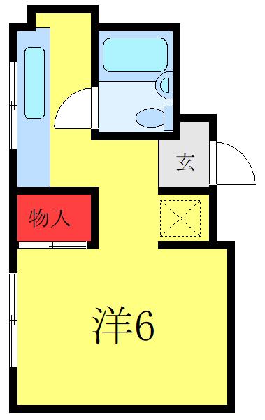 根本ハイツ(1K/3階)の間取り写真