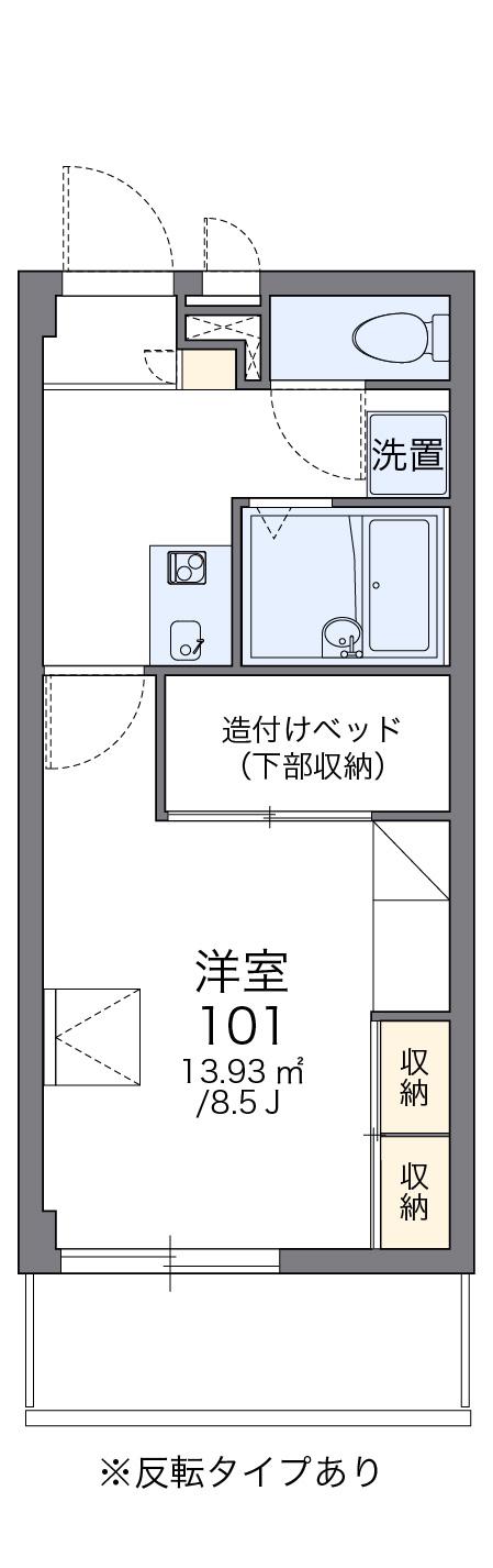 レオパレスナラヤ(1K/4階)の間取り写真