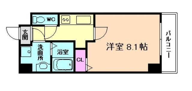 BLANCCOURT塚本(1K/7階)の間取り写真