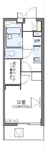 レオパレスBLOOMV(1K/1階)の間取り写真