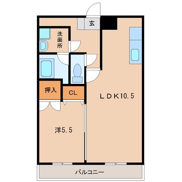 センチュリーコート6番館(1LDK/4階)の間取り写真