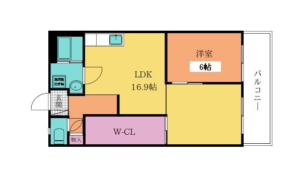 アルテハイム大手町(1LDK/7階)の間取り写真